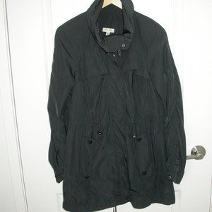 Shiny Black Spring/Autumn Trench Coat